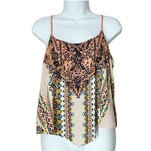 Eyelash Couture Crop Spaghetti Strap Parsley Top